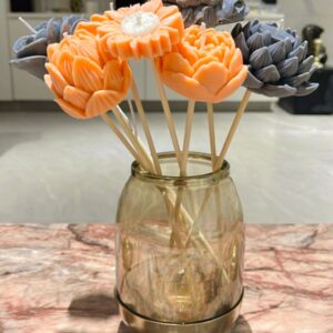 Teal Succulent Garden Candle