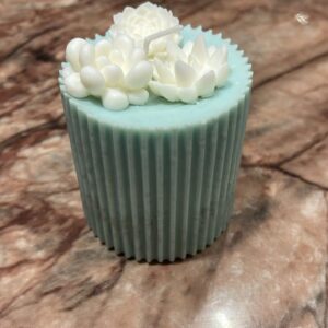 Mint & Cream Succulent Candle