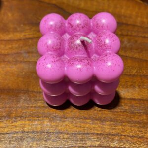 Pink Bubble Candle