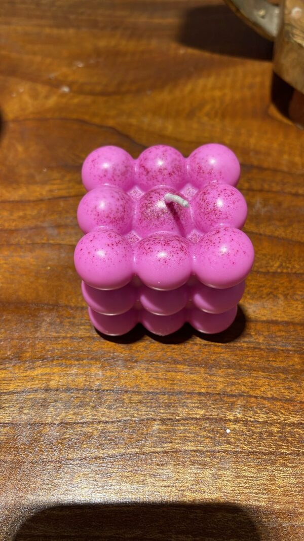 Pink Bubble Candle