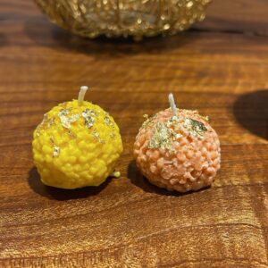 Gold-Flecked Textured Candle
