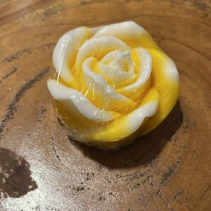 Two-Tone Rose Candle