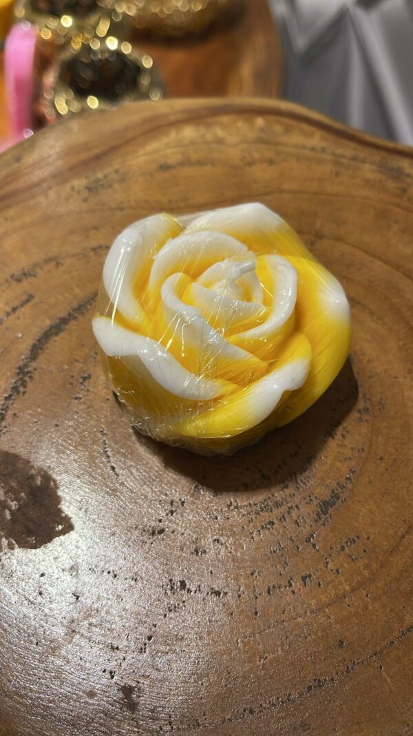 Two-Tone Rose Candle